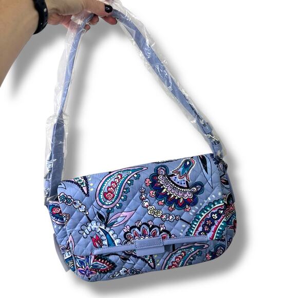 Vera Bradley NWT Makani Paisley Lilac Purple Quilted Iconic Shoulder Bag Purse - Picture 4 of 13
